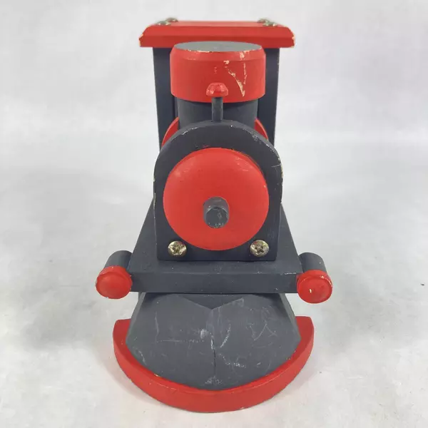 Home Depot Handmade And Hand Painted Wooden Toy Train Locomotive  Black And Red