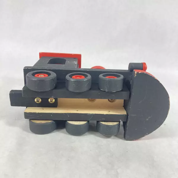 Home Depot Handmade And Hand Painted Wooden Toy Train Locomotive  Black And Red
