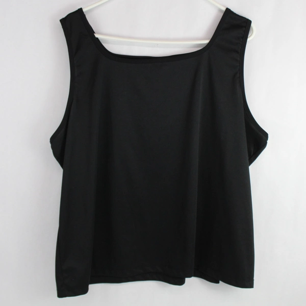 Venezia Jeans Black Square Neck Wide Strap Tank Top Women's Size 2XL