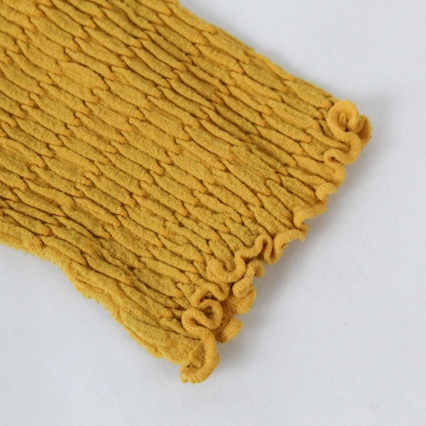 Aura Yellow Gold Crinkle Off Shoulder Crop Top Women's Size One Size Fits Most