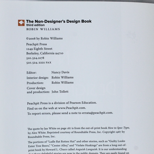 The Non-Designer's Design Book by Robin Williams 2008 Paperback - Good Condition