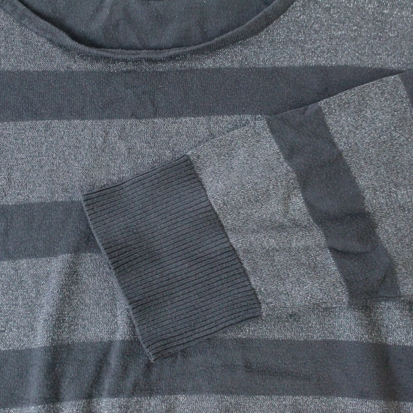 Merona Plus Gray Tight Knit Sweater Top 1/2 Length Sleeves Women's Size 2