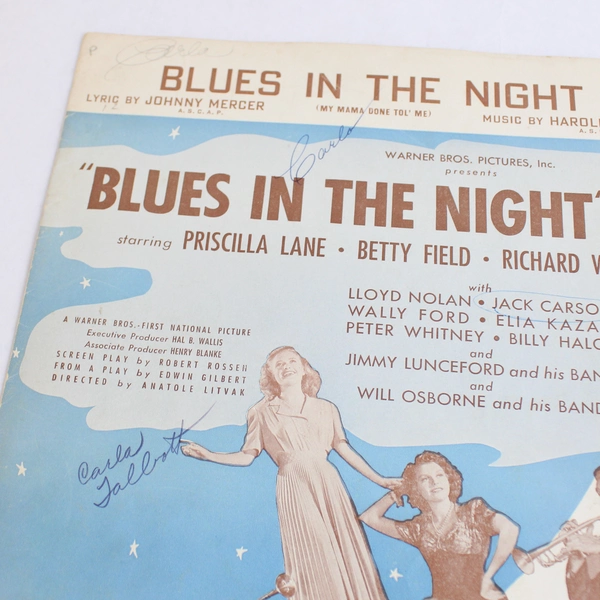 Set of 2 Antique Blues Piano Sheet Music Limehouse Blues & Blues in The Night