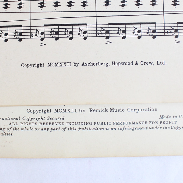 Set of 2 Antique Blues Piano Sheet Music Limehouse Blues & Blues in The Night