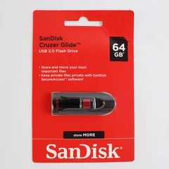 New Sealed SanDisk Cruzer Glide USB 2.0 Flash Drive 64GB