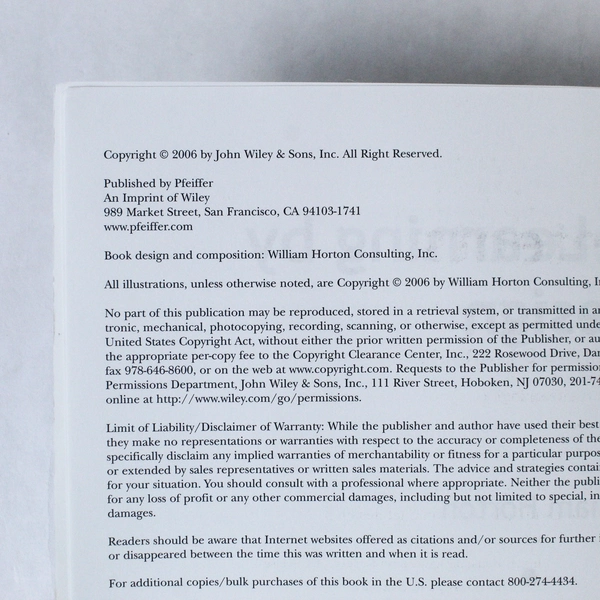 E-Learning by Design by William Horton 2006 Pre-Owned Paperback Book