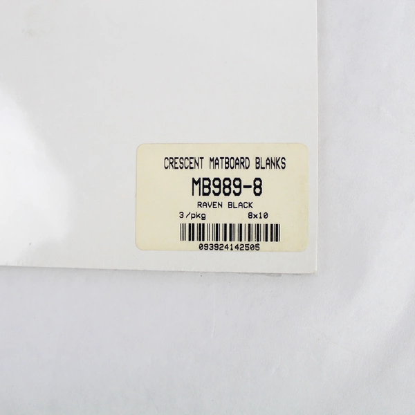 Lot of 3 Sets of 3 Pieces Crescent Matboard Blanks 8" x 10" Raven Black