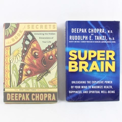 Lot Of 2 Deepak Chopra HC Books Super Brain The Book Of Secrets Harmony Books