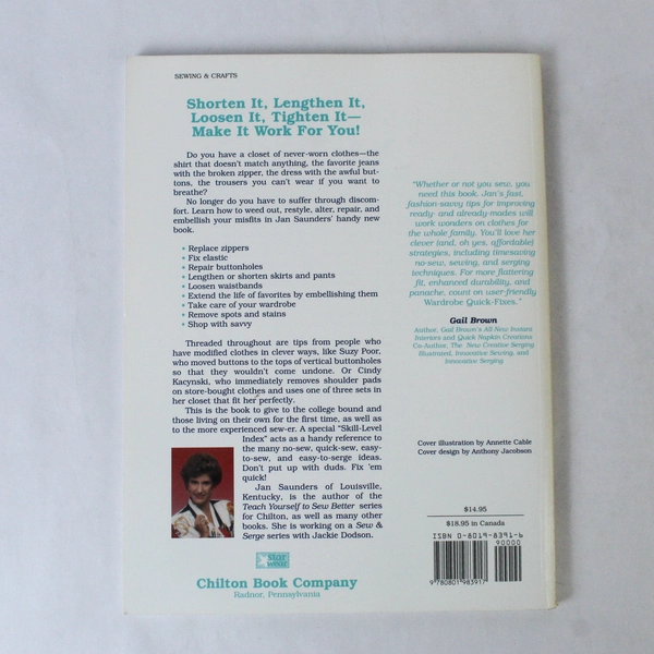 Jan Saunders' Wardrobe Quick-Fixes 1995 Chilton Paperback - Pre-Owned