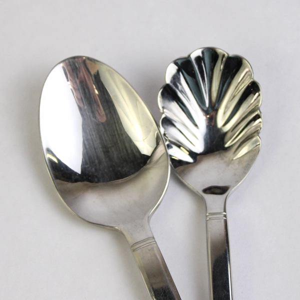 Lot Of 5 Cuisinart Flatware Seminary Stainless 4 Soup Spoon, 1 Sugar Spoon