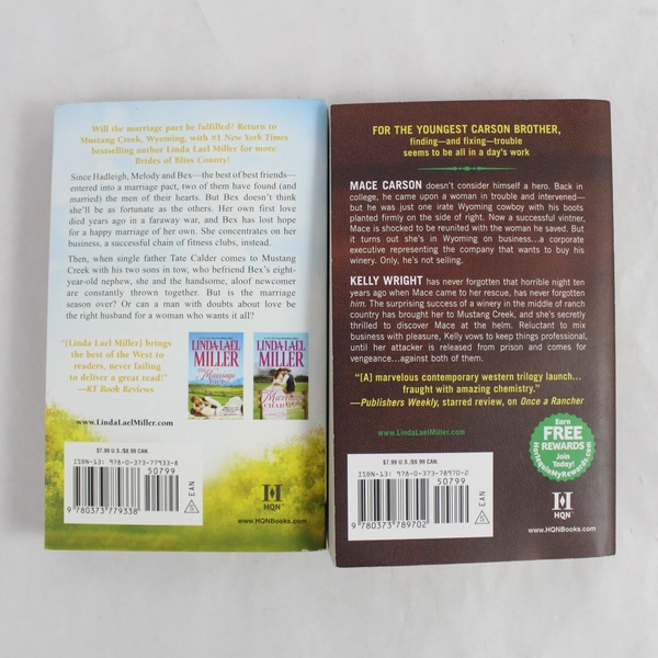 Lot of 2 Linda Lael Miller HQN Romance Novels Marriage Season Forever A Hero PB