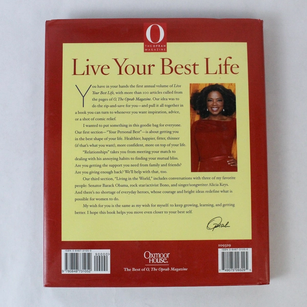 Live Your Best Life by Oprah Winfrey 2005 Hardcover with Dust Jacket