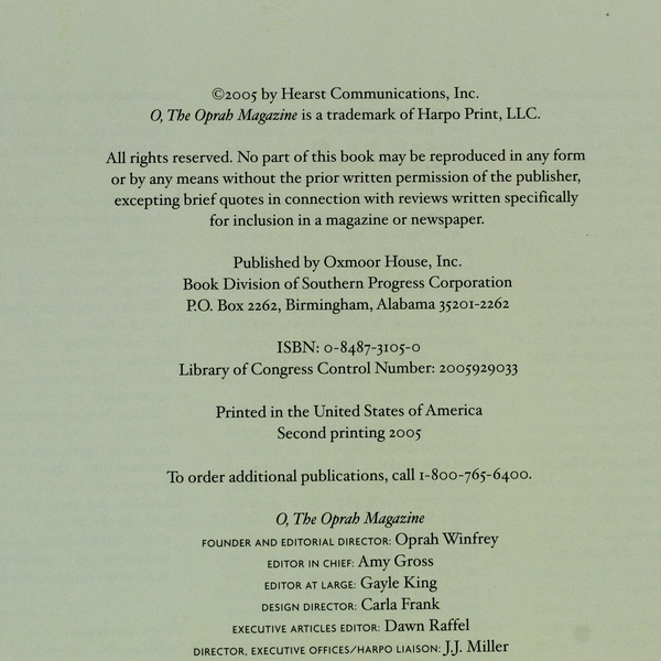 Live Your Best Life by Oprah Winfrey 2005 Hardcover with Dust Jacket