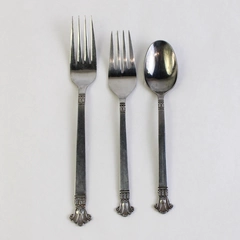 Lot Of 3 Ekco Silver Bryn Maur Stainless Steel: 1 Salad Fork, 1 Fork, 1 Teaspoon