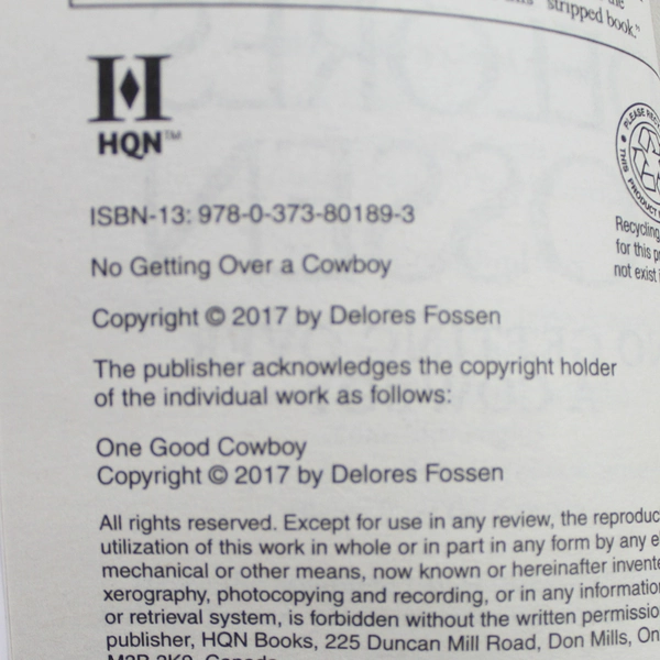 Lot Of 2 HQN Romance Novels Sarah Morgan Delores Fossen 2016 2017 PB