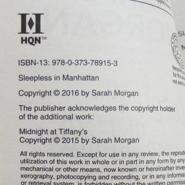 Lot Of 2 HQN Romance Novels Sarah Morgan Delores Fossen 2016 2017 PB