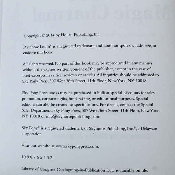 Loom Magic Charms Book - 25 Cool Designs by Sweeney & Thomas, 2014