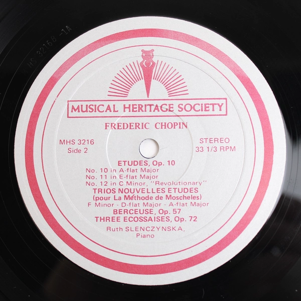 Vinyl Record Frederic Chopin Etudes 1975 Ruth Slenczynska on Piano