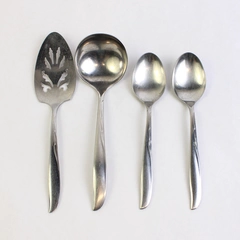 Lot Of 4 Oneida Silver Duchess: 2 Soup Spoon, 1 Gravy Ladle, 1 Pie Server
