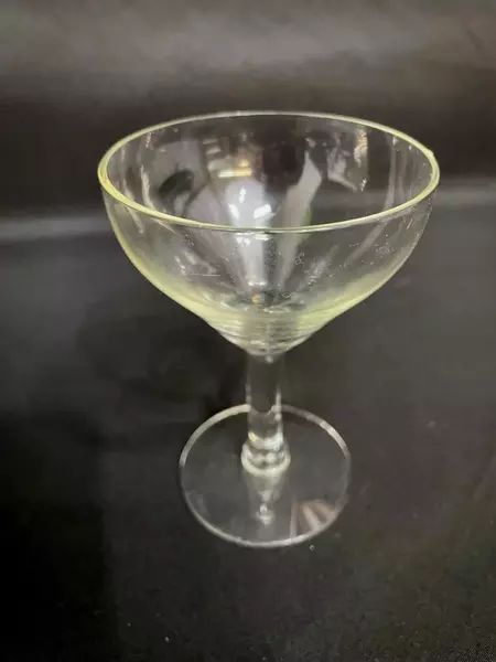 Lot of 5 Hand Blown Glass Stemmed Cordial Glasses 4.25" Good Condition