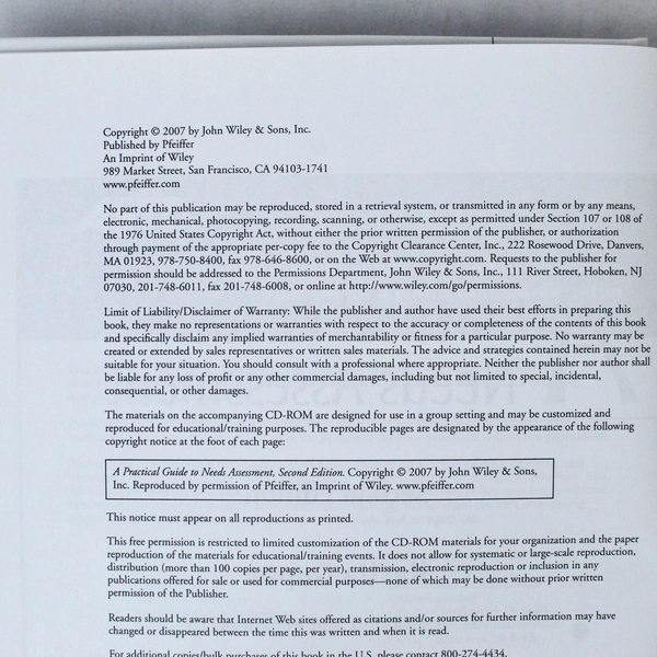 A Practical Guide to Needs Assessment 2E Kavita Gupta Hardcover CD-ROM