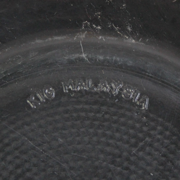 KIG Malaysia Fleur De Lis Clear Glass Serving Bowl 10"