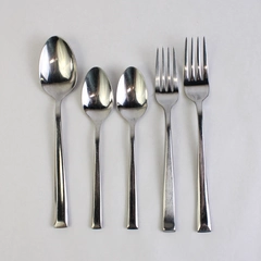 Lot Of 5 Cambridge Silver Flatware Logan Stainless Steel 3 Spoons, 2 Forks