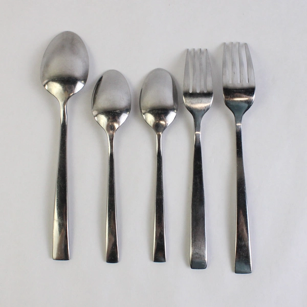 Lot Of 5 Cambridge Silver Flatware Logan Stainless Steel 3 Spoons, 2 Forks