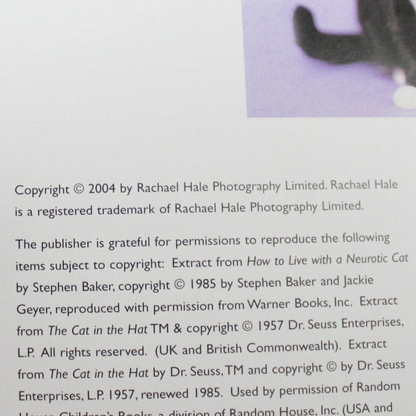 101 Cataclysms For The Love Of Cats by Rachael Hale 2005 Hardcover Dust Jacket