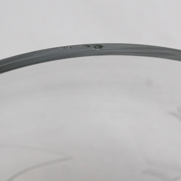 Vintage Unmarked Clear Glass Bowl with Etched Flower Design 9.25"