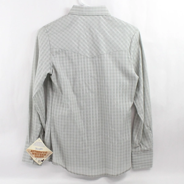 Wrangler Gray and Silver Authentic Western Shirt Women's Size 32