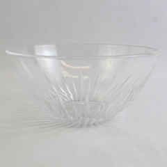 Vintage Unmarked Pressed Glass Star Serving Bowl 10"