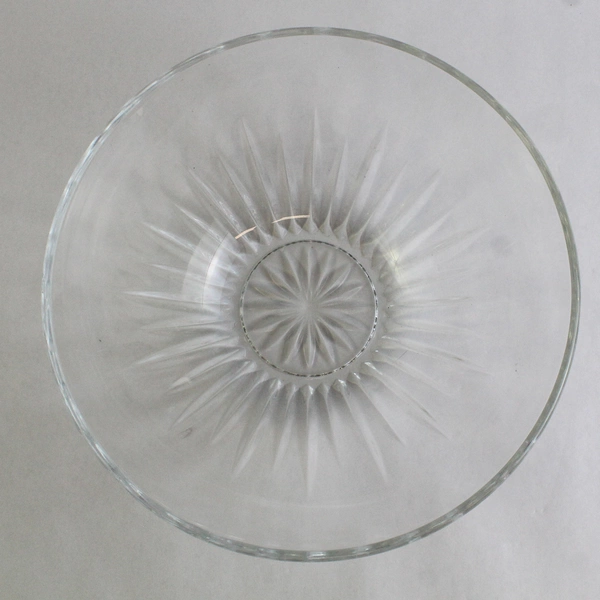 Vintage Unmarked Pressed Glass Star Serving Bowl 10"