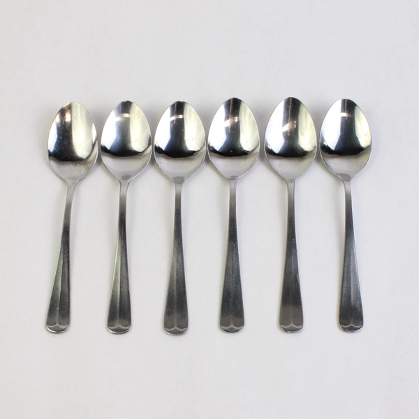Lot Of 6 Barclay Geneve Oyster Bay Stainless Steel Teaspoon