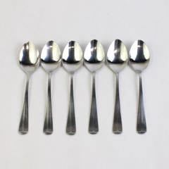 Lot Of 6 Barclay Geneve Oyster Bay Stainless Steel Teaspoon