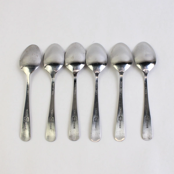 Lot Of 6 Barclay Geneve Oyster Bay Stainless Steel Teaspoon