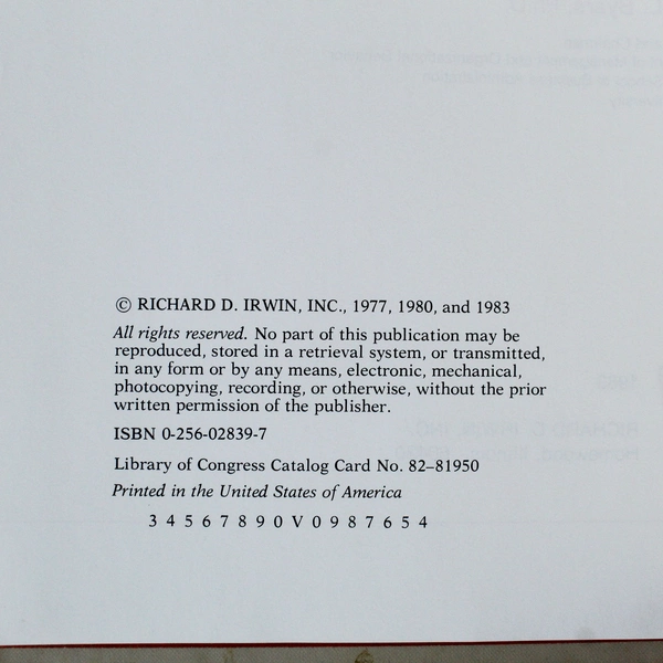 Management Theory and Application by Rue & Byars 1983 HC - Good Condition