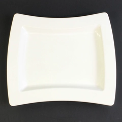 Rosler White Rectangular Ceramic Tray 9.25" x 12"
