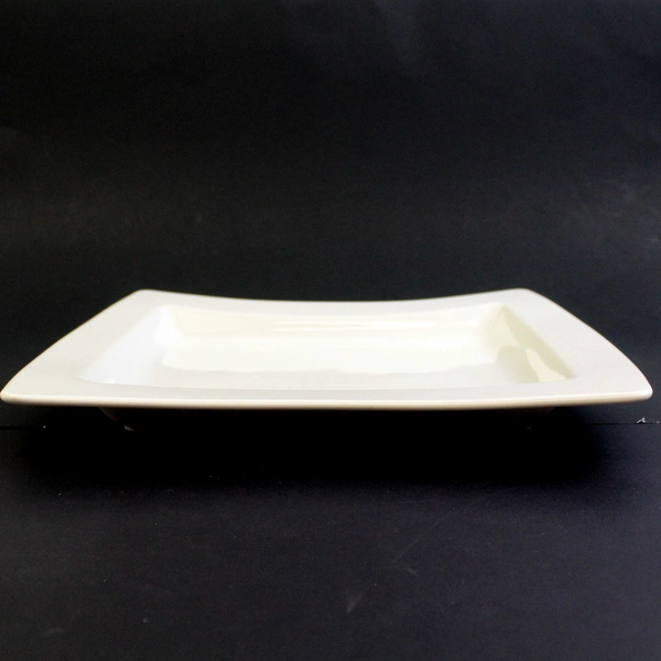 Rosler White Rectangular Ceramic Tray 9.25" x 12"