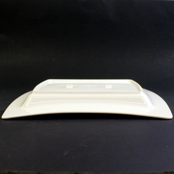 Rosler White Rectangular Ceramic Tray 9.25" x 12"