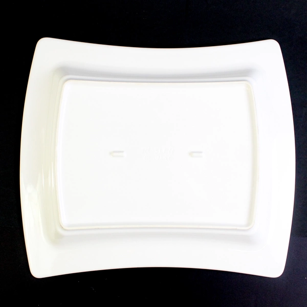 Rosler White Rectangular Ceramic Tray 9.25" x 12"