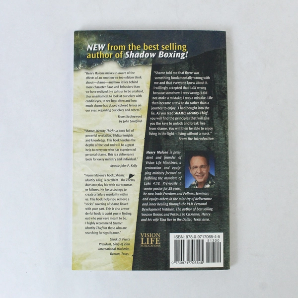 Shame: Identity Thief by Dr. Henry Malone 2006 Paperback - Good Condition