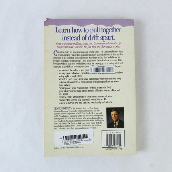 Staying Close by Dennis Rainey 1982 Paperback Marriage Relationship Self Help