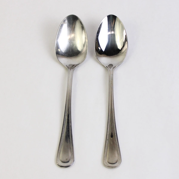 Lot of 2 Arthur Price 18/10 Stainless Steel Bead Design Serving Spoons