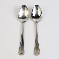 Lot of 2 Arthur Price 18/10 Stainless Steel Bead Design Serving Spoons