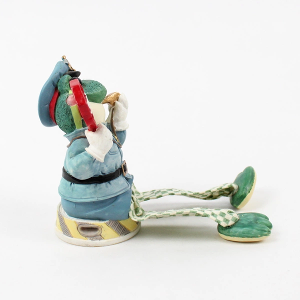 Vintage 1998 Enesco Shelf-Sitters Crossing Guard Frog Figurine