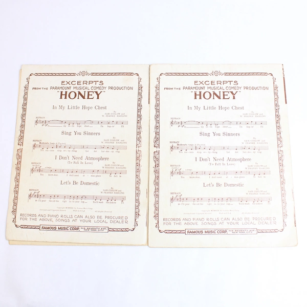 Vintage 1930 Lot of 2 Sing You Sinners Sheet Music by Harling And Coslow