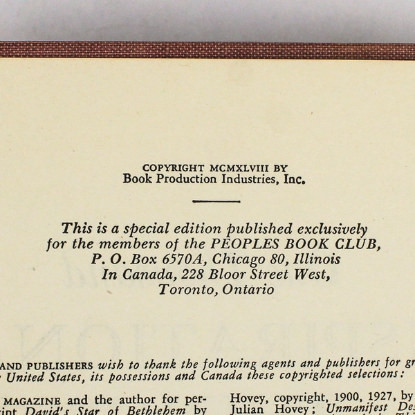 1000 Inspirational Things by Audrey Stone Morris 1948 Hardcover Ex-Library