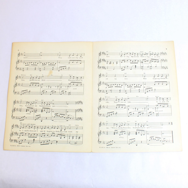 Vintage When Your Heart's On Fire Smoke Gets In Your Eyes Sheet Music 1933