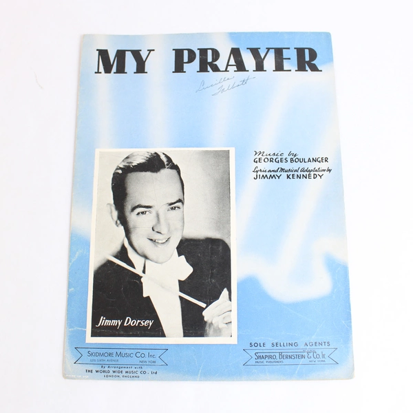 Vintage My Prayer Sheet Music By Georges Boulanger Jimmy Kennedy 1939